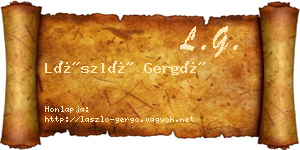 László Gergő névjegykártya